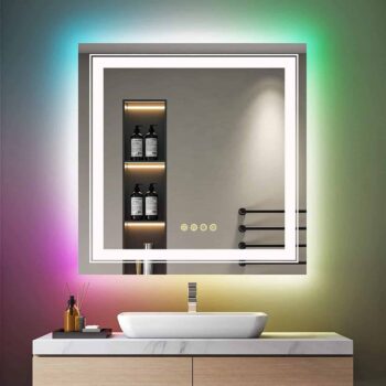 Lumina Glow RGB Backlit Front Lighted Mirror with Anti-Fog and Touch Controls - Uncategorized | LightMirror.in