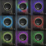 Spectrum Glow Round LED Bathroom Mirror – RGB Backlit, Anti-Fog, and Touch Controls