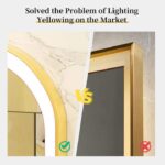 Frontlit Oval LED Illuminated Bathroom Mirror with Frame and Anti-Fog