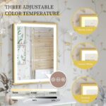 Gold Framed LED Bathroom Mirror – Anti-Fog, Dimmable, and Touch Controls