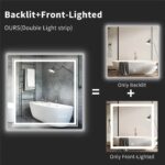 Frameless LED Lighted Bathroom Mirror – Dual Lighting, Anti-Fog, and Touch Controls