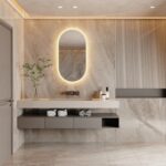 EcoLuxe Arched LED Mirror – Touch Controls, Anti-Fog, and Energy-Efficient Lighting