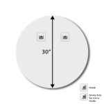 Natural White Backlit LED Mirror: Crystal Clarity & Touch Sensor