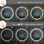 LuminaSphere LED Circle Bathroom Mirror – Anti-Fog, Dimmable, and Touch Controls