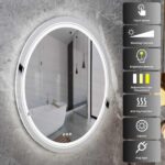 Luxe Dual-Glow LED Bathroom Mirror – Anti-Fog, Dimmable, Double Circle Design