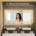 Wisfor LED Lighted Bathroom Mirror – Anti-Fog, Dimmable, and Touch Controls