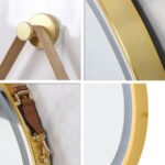 Radiant Halo Frame Round Bathroom Mirror – LED Lighting, Anti-Fog, and Touch Controls