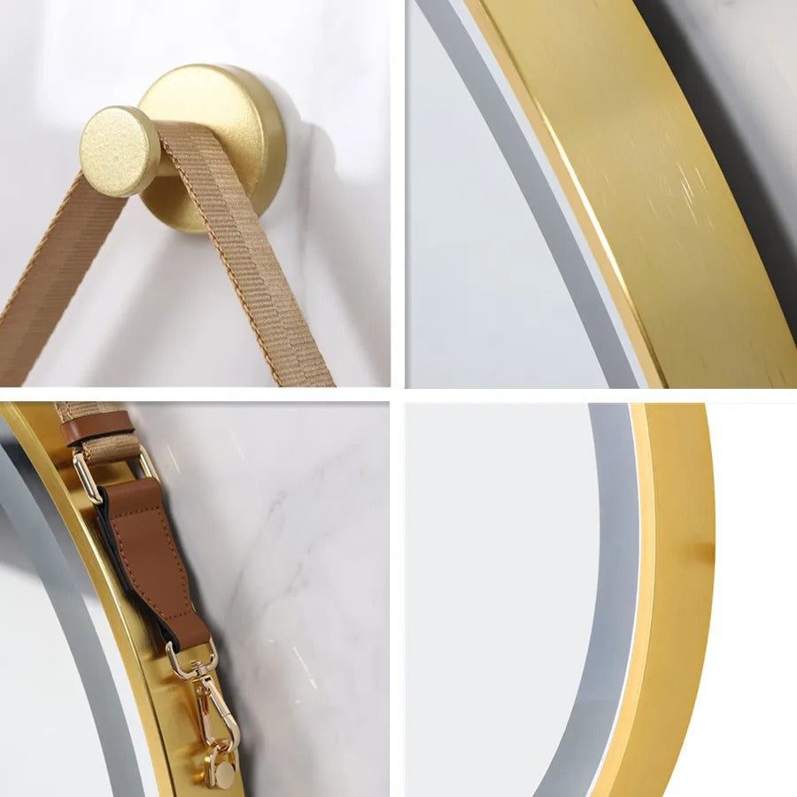 Radiant Halo Frame Round Bathroom Mirror – LED Lighting, Anti-Fog, and Touch Controls - Framed LED Mirror | LightMirror.in Radiant Halo Frame Round Bathroom Mirror – LED Lighting, Anti-Fog, and Touch Controls - Framed LED Mirror | LightMirror.in