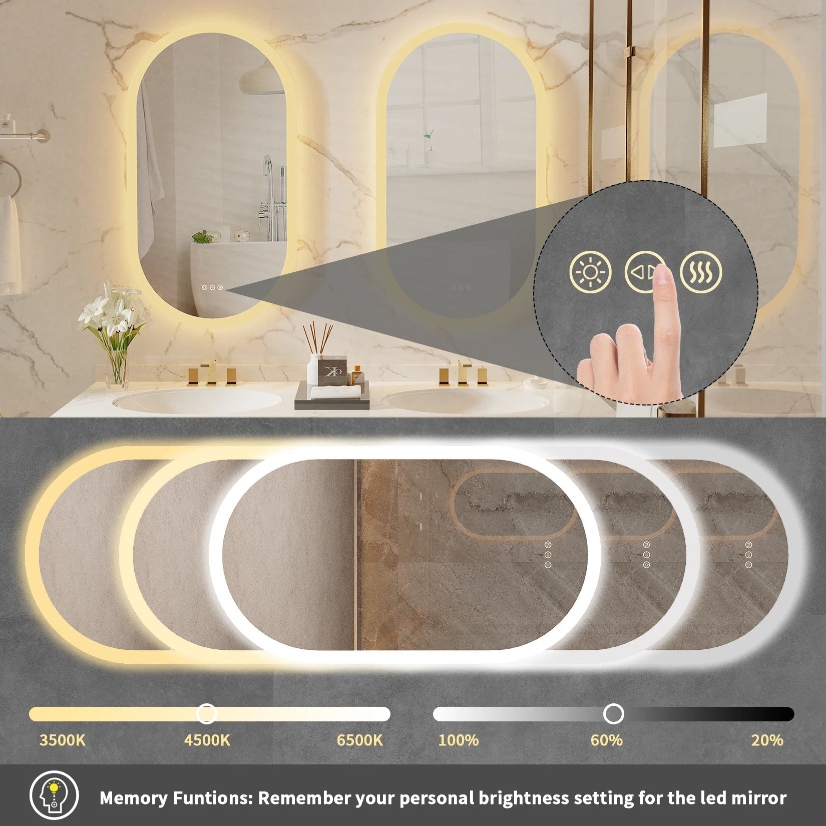 Arched Illumina LED Bathroom Mirror – Oval Design, Anti-Fog, and Adjustable Lighting - Uncategorized | LightMirror.in Arched Illumina LED Bathroom Mirror – Oval Design, Anti-Fog, and Adjustable Lighting - Uncategorized | LightMirror.in