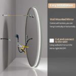 Luxe Dual-Glow LED Bathroom Mirror – Anti-Fog, Dimmable, Double Circle Design