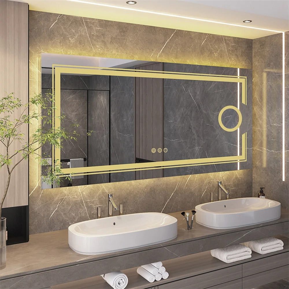 30"x60" LED Mirror with 3X Magnifying, Anti-Fog, and Dimmable Lighting - Bluetooth Mirrors | LightMirror.in 30"x60" LED Mirror with 3X Magnifying, Anti-Fog, and Dimmable Lighting - Bluetooth Mirrors | LightMirror.in