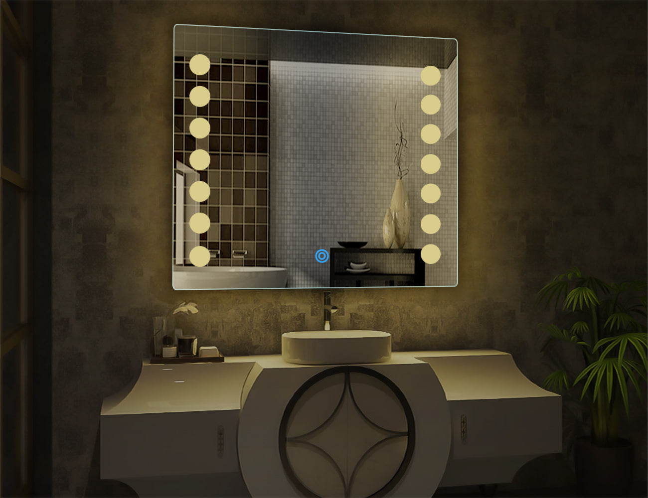vanity led mirror hub