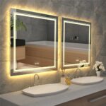 Frameless LED Lighted Bathroom Mirror – Dual Lighting, Anti-Fog, and Touch Controls
