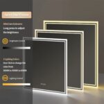 Square Illuminated Bathroom Mirror – Anti-Fog, Dimmable, and Touch Controls