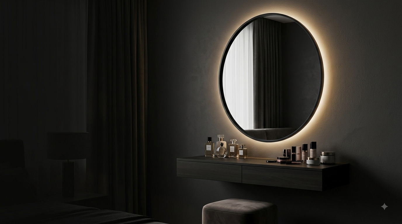 bathroom backlit led mirror