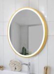 TriGlow Golden LED Mirror | 3-Color LED | Lightmirror.in
