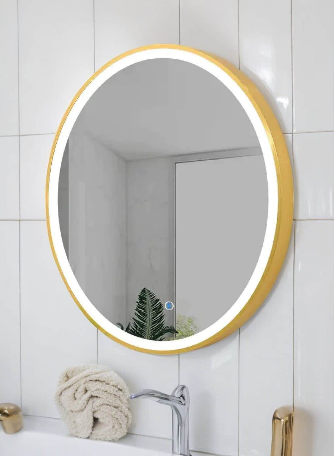 TriGlow Golden LED Mirror | 3-Color LED | Lightmirror.in TriGlow Golden LED Mirror | 3-Color LED | Lightmirror.in