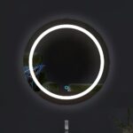 Twin Border Moon Disc LED Bathroom Mirror – Natural White Light – Round