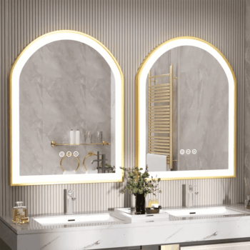 Custom LED mirror personalization ideas with unique designs and lighting features.