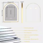 Frontlit Arched LED Illuminated Bathroom Mirror with Gold Frame and Anti-Fog
