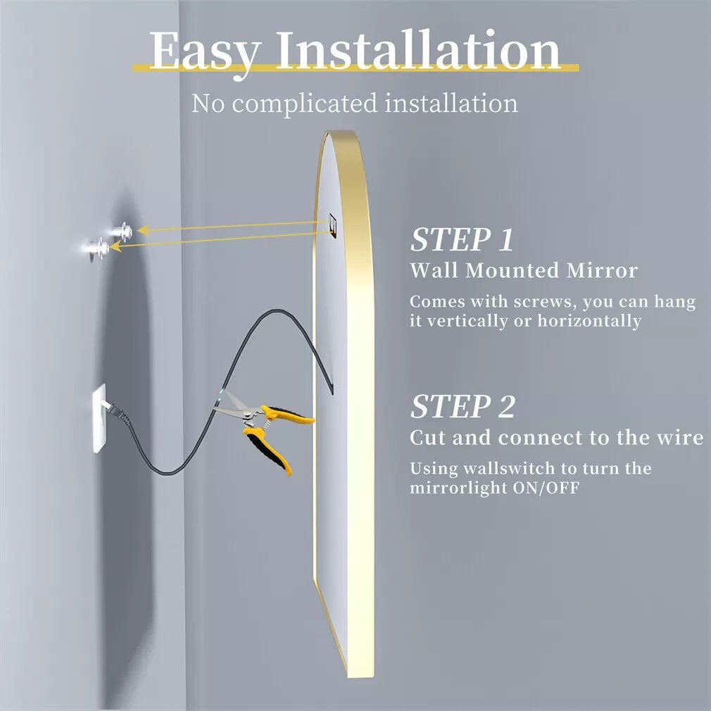 Frontlit Arched LED Illuminated Bathroom Mirror with Frame and Anti-Fog - Uncategorized | LightMirror.in Frontlit Arched LED Illuminated Bathroom Mirror with Frame and Anti-Fog - Uncategorized | LightMirror.in